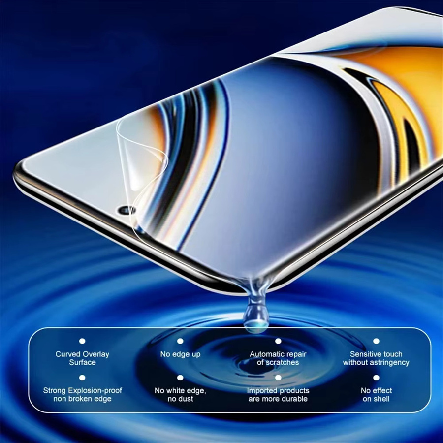 3er-Pack Weiche Hydrogel Displayschutzfolien für Realme 14 15 13 12 11 10 9 8 Pro Plus, Transparent - Bild 3