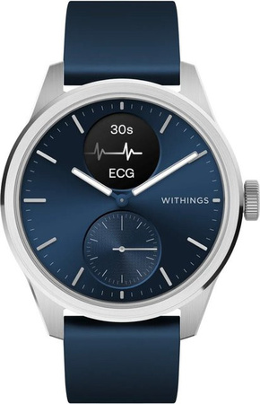 Withings Hybrid-Smartwatch, Scanwatch 2, Blau, Edelstahl, 42 mm, Herren