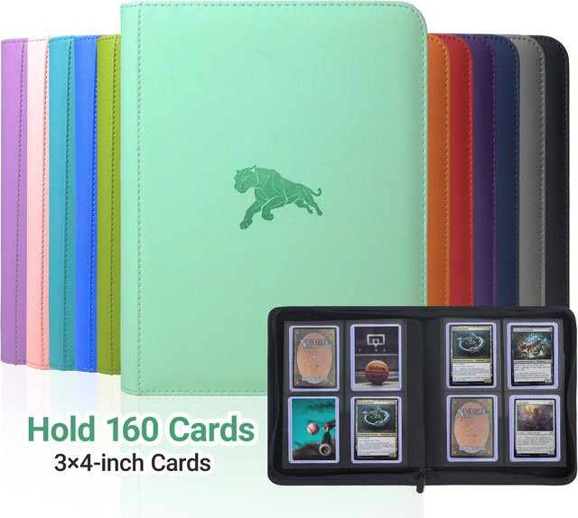 Premium 4-Fach Sammelkarten-Album in Lila mit 160 Taschen für Standard-Sammelkarten (3 x 4) - Bild 1