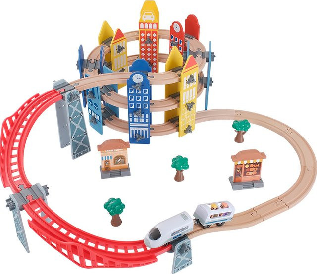 BRIO Holz Eisenbahn Track Set, Elektrische Zug, Magnetische Auto Diecast, Set / Bundle - Bild 1