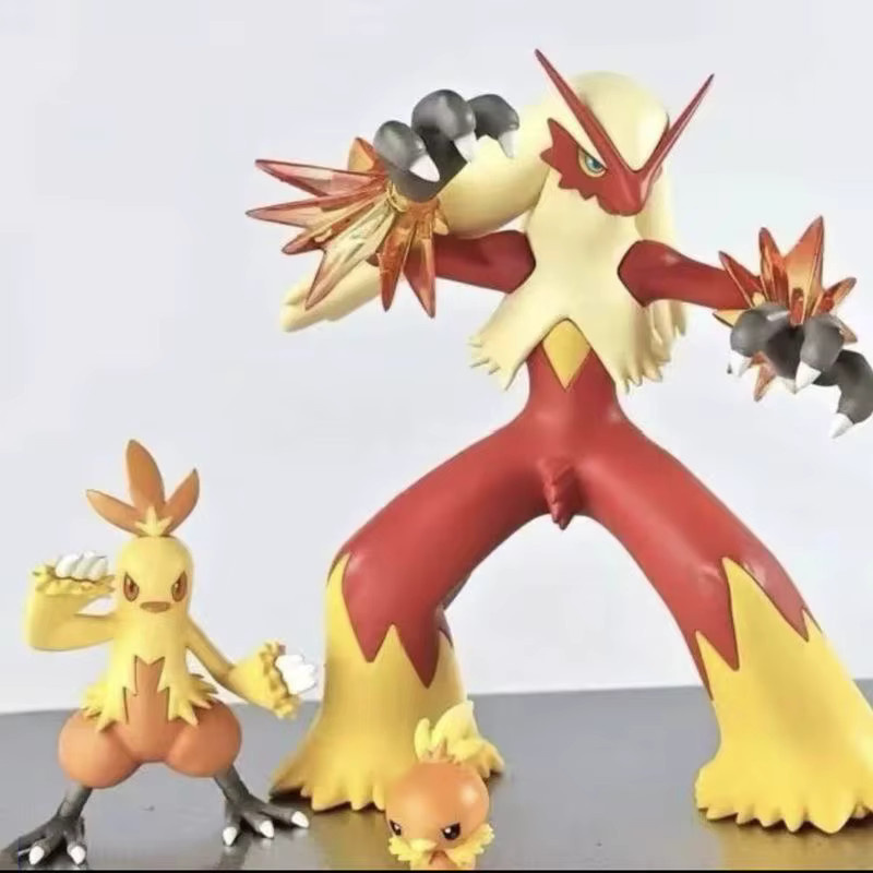 Potdemiel Pokémon Blaziken Evolutionary Group Actionfiguren, PVC, Einzelfigur - Bild 3