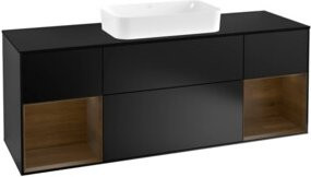 Villeroy & Boch Finion Waschtischunterschrank mit Abdeckplatte, Blau matt lacquer, B/T: 160 x 50,1 cm - Bild 1