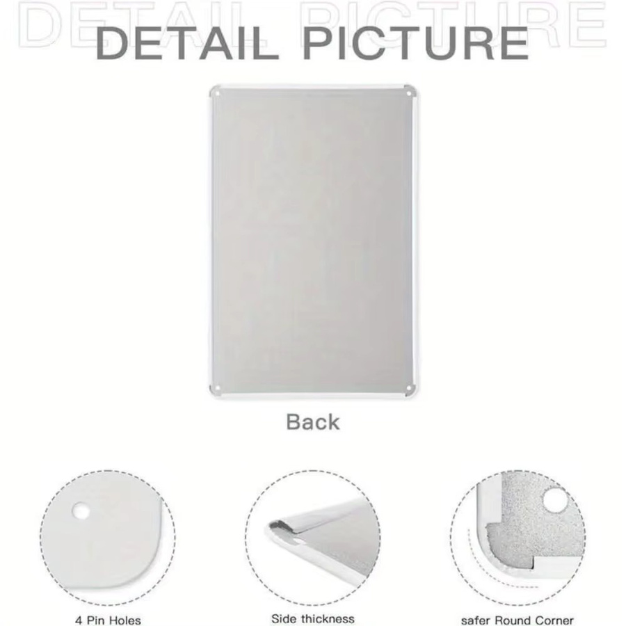CIFBUY Vintage Bikini Wandkunstdekoration aus Metall in Silber, rechteckiges 2D-Design für Zuhause, Bar oder Garage - Bild 2