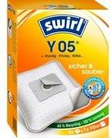 Swirl Y05 EcoPor Staubsaugerbeutel in Grün und Weiß - Bild 1
