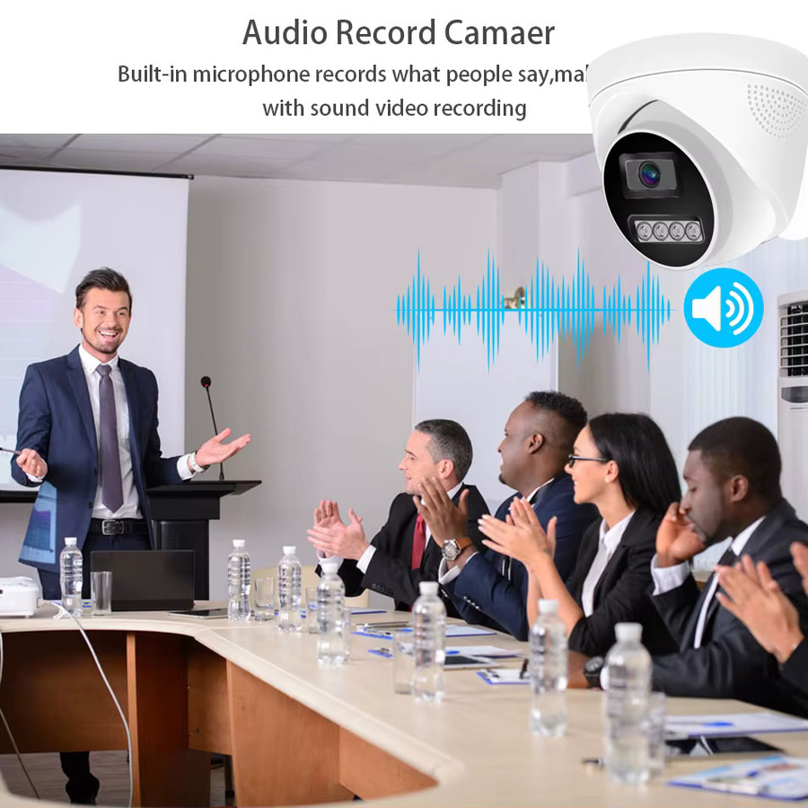 SIMICAM IP-Dome-Kamera 4K 8MP mit Personenerkennung, H.265 Audio, IR-Nachtsicht und POE, Weiß - Bild 4
