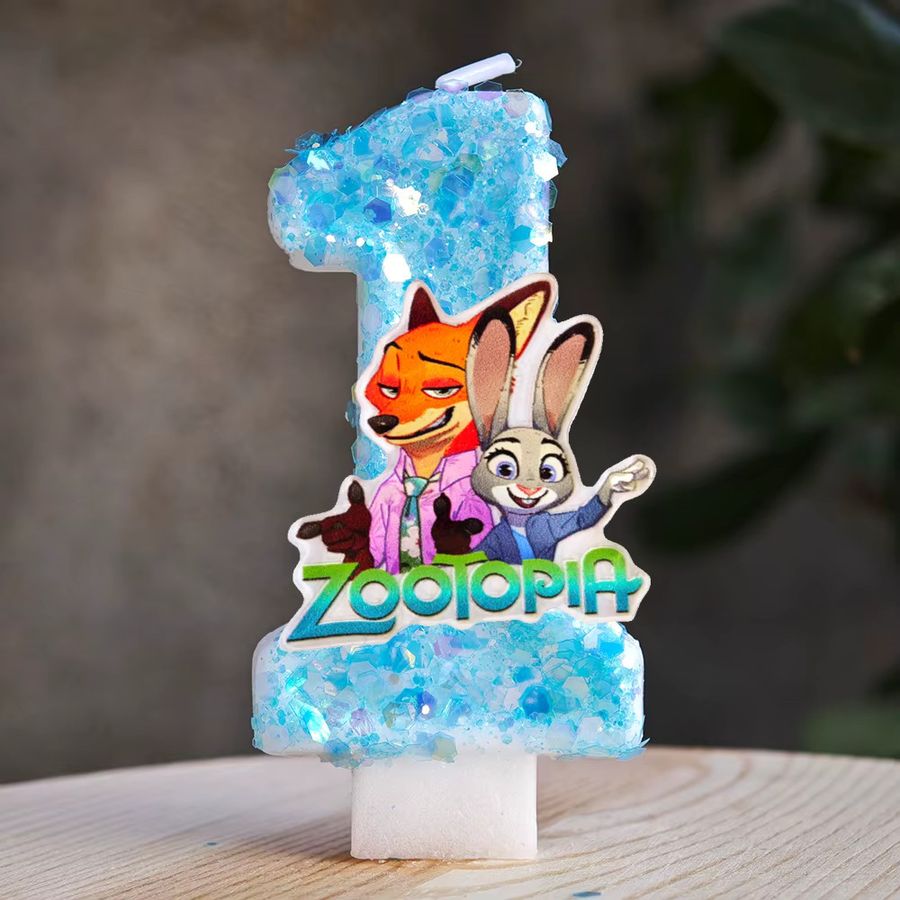 Disney Zootopia Geburtstag Kerzen Set Zahlen 0-9 Multicolor für Kinder Party Dekoration - Bild 2