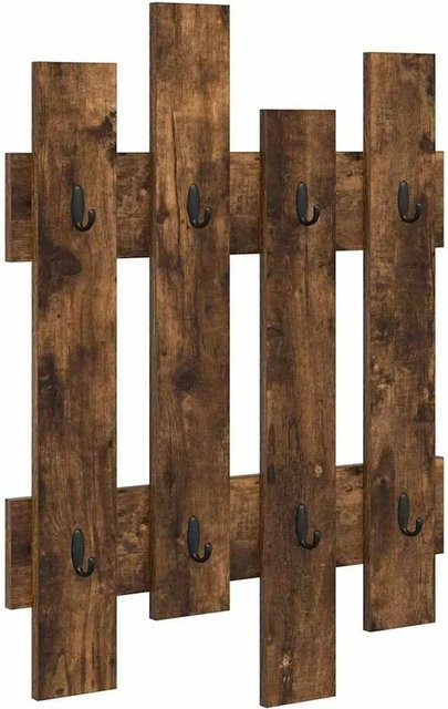 vidaXL Wandmontierter Nachttisch in Geräucherte Eiche, modern, Braun, B: 60 cm, T: 3 cm, H: 82 cm - Bild 1