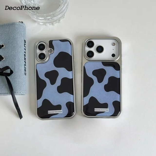 DecoPhone Handyhülle mit Retro Farbkollisionsmuster und galvanisiertem Harzguss in Schwarz und Multicolour für iPhone 11 bis iPhone 17 Pro Max Plus - Bild 1