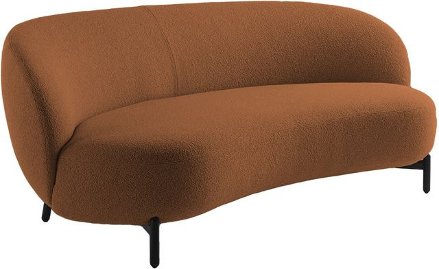 Kartell Lunam Sofa Orsetto in Braun mit Bouclé-Bezug und Metallgestell - Bild 1