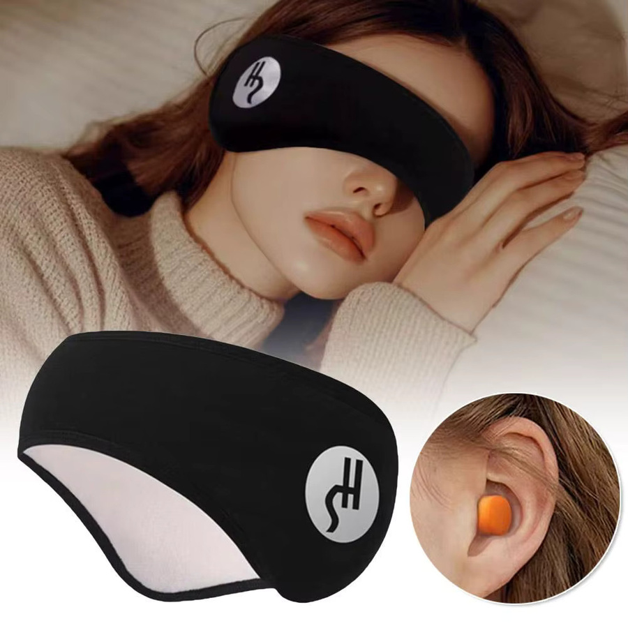 Schlaf-Ohrstöpsel und verstellbare Augenmaske, Unisex - Bild 2