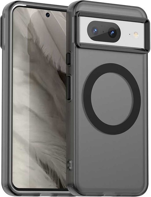 Magnetische und matte Handyhülle für Google Pixel 8, Pixel 8 Pro und Pixel 8a in Transparent, stoßfest und kratzfest - Bild 1