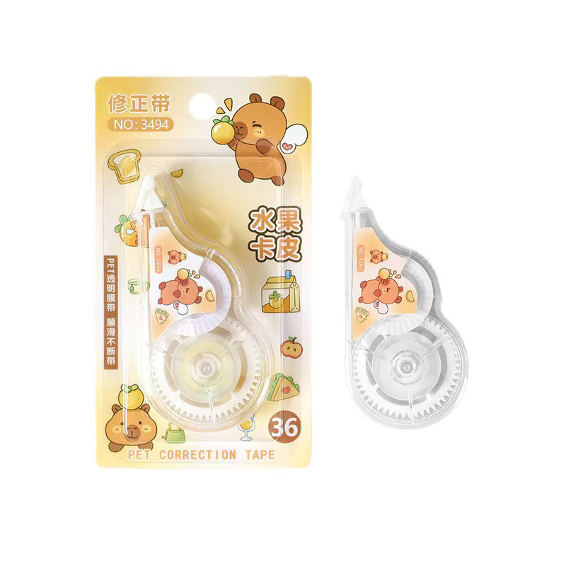 6M Capybara Whiteout Tape PET Klarsichtfolie Transparent für Schulbedarf - Bild 2