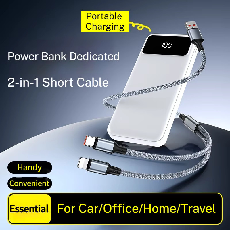 Setolgh 2-in-1 Kurzes Schnellladekabel USB-A auf Typ-C und Micro USB in Grau - Bild 2