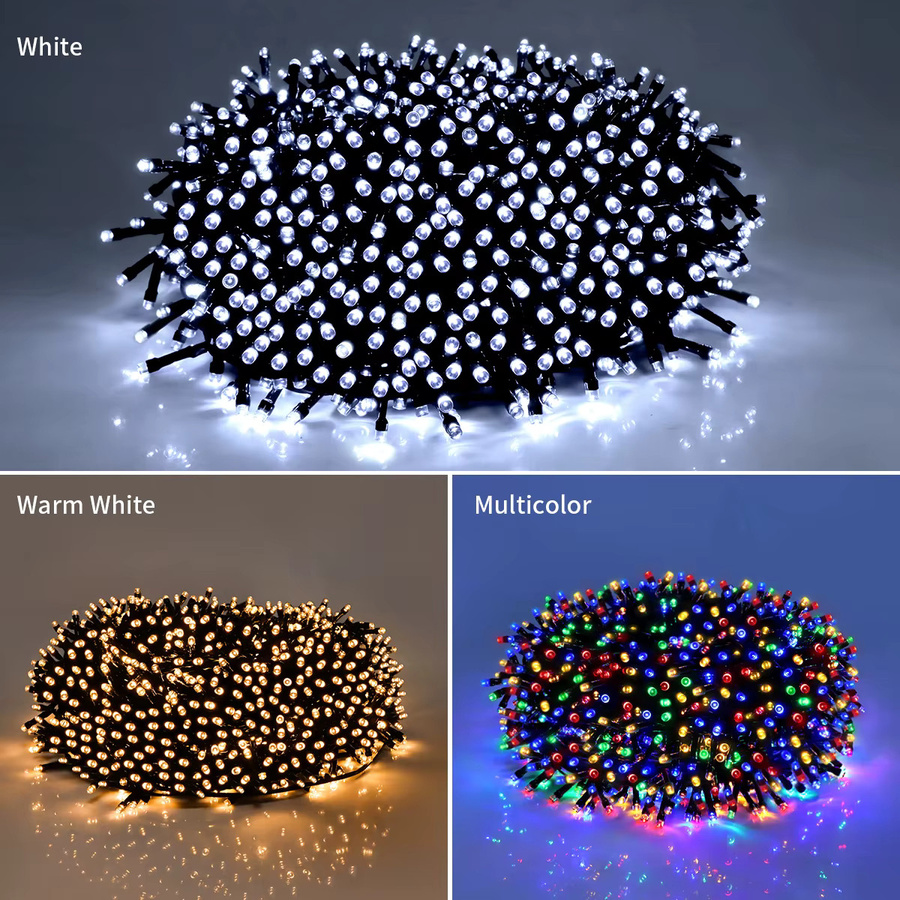 Wasserdichte RGB LED Lichterkette für Hochzeit, Weihnachten und Dekoration im Innen- und Außenbereich, Mehrfarbig - Bild 4