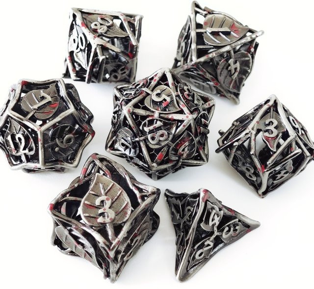 MINI PLANET Dungeons & Dragons Metall-Würfelset, 7-teiliges Set - Bild 1
