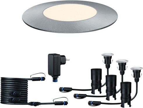 Paulmann Bodeneinbauleuchte Plug & Shine Floor Mini, LED, silberfarben, dimmbar - Bild 1