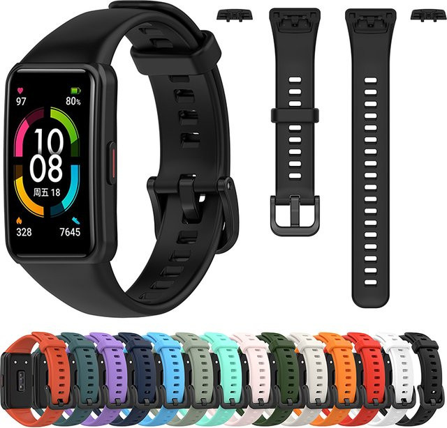 Huawei Uhrenarmband Silikon, Schwarz, Unisex - Bild 1