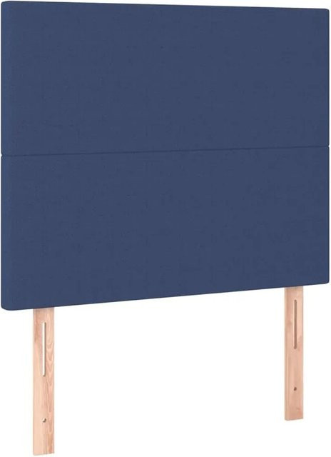 vidaXL LED Kopfteil Blau mit USB-Ladeport und integrierter Beleuchtung, Stoff, B: 100 cm, T: 5 cm, H: 118-128 cm - Bild 1