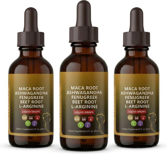 SF BEAUTY Maca-Wurzel Flüssigkeitstropfen mit Ashwagandha, Unisex, 3er Pack - Bild 1