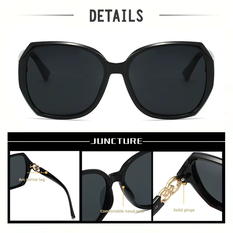 RUISIMO Sonnenbrille, Vollrand, quadratisch, Kunststoff, schwarz, Unisex, polarisiert - Bild 3