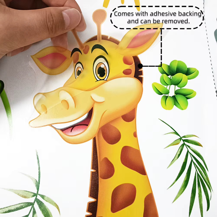 HonC Selbstklebender Wandaufkleber mit Cartoon Waldtieren für Kinderzimmer und Baby Schlafzimmer, Mehrfarbig - Bild 3
