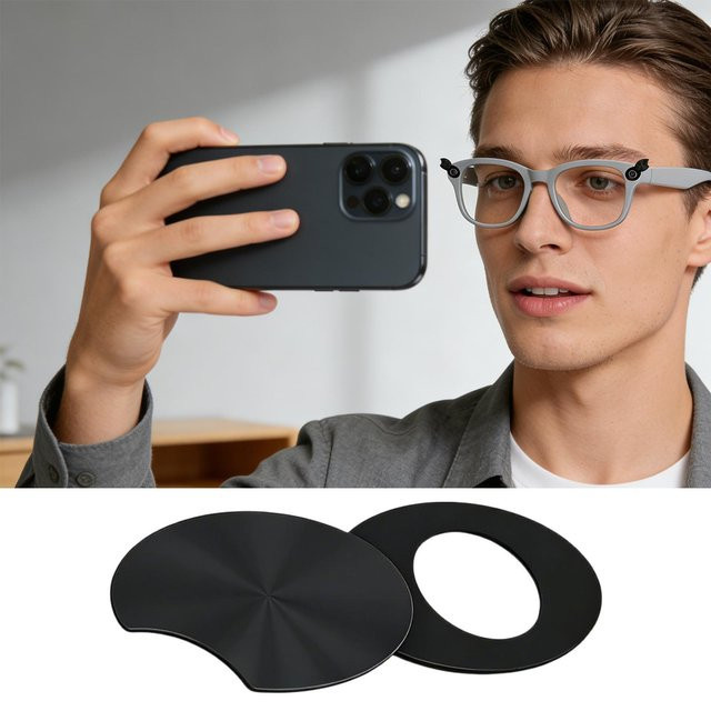 3-teiliges Kameraschutzset für Ray-Ban Meta Smart Glasses in Schwarz zur Vermeidung von Spionage - Bild 1