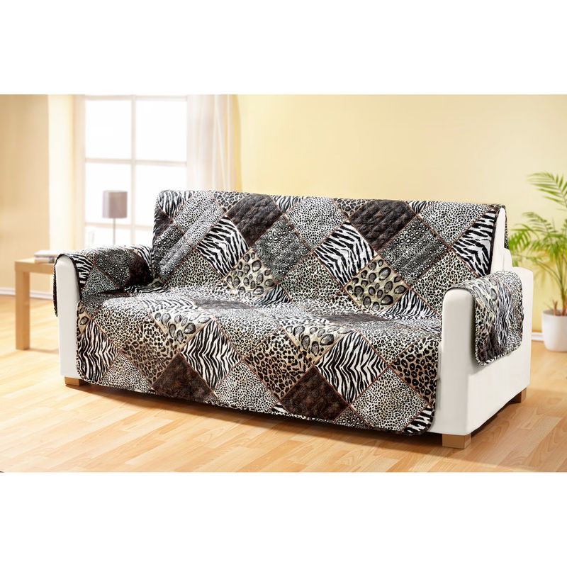 Wende-Sofaschoner Safari von viva domo in Graphic Ethnic Design, braun und mehrfarbig aus Polyester - Bild 3