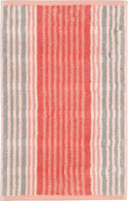 Gästetuch NOBLESSE HARMONY gestreift in Rot und Multicolour aus Baumwoll-Terry mit Oeko-Tex Standard 100 - Bild 1