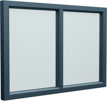 Josef Meeth Energiespar-Fenster 76/3 in Silber, B: 115 cm, H: 60 cm, Dreh-Kipp-Funktion - Bild 1