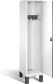C+P Garderobenschrank Evolo in Weiß mit HPL-Front und Korpus in Verkehrsweiß, H x B x T: 185 x 42 x 50 cm - Bild 1