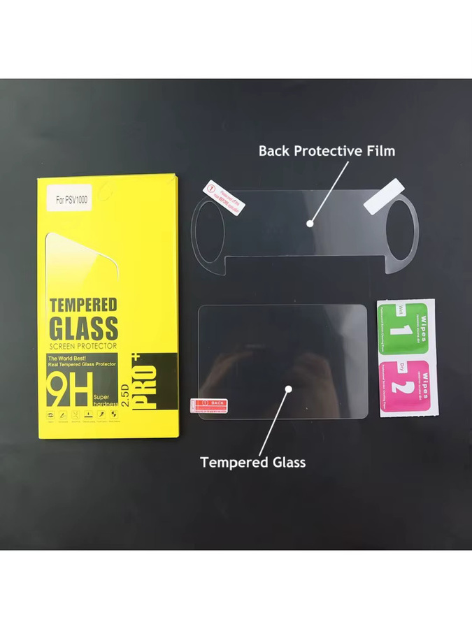 Displayschutzfolie aus gehärtetem Glas für PlayStation PS Vita 1000 und 2000 Modelle, transparent, kratzfest und HD-Qualität - Bild 3