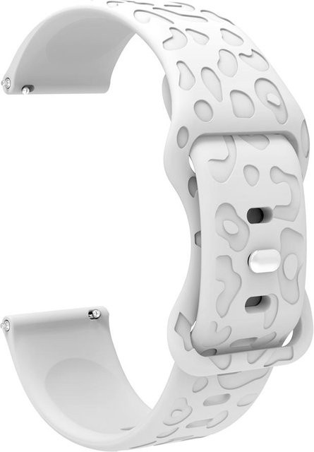 Silikonarmband Leopardenmuster, Weiß, Unisex - Bild 1