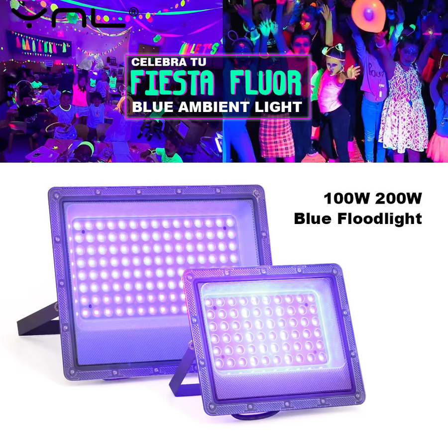 YNL LED UV Flutlicht Schwarzlicht Wasserdicht für Party und Outdoor in Schwarz - Bild 2