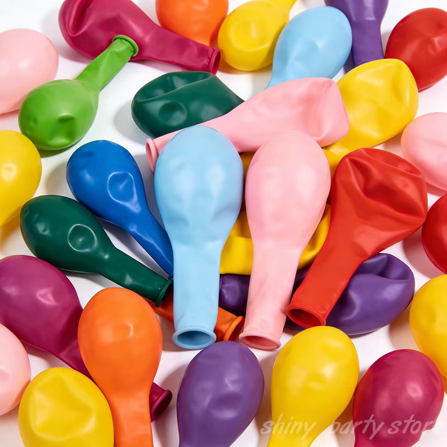 GSF Regenbogen Rundballons Set, 100 Stück, matt, Multicolor, für Hochzeit und Geburtstag - Bild 2