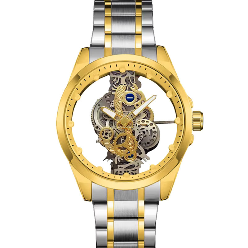 CAROTIF Armbanduhr Quarz, Edelstahl, Gold, Herren - Bild 7