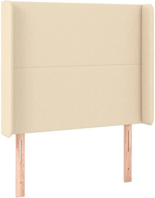 vidaXL LED Kopfteil in Creme mit USB-Anschluss und integrierter Beleuchtung, Breite: 93 cm, Tiefe: 16 cm, Höhe: 118 bis 128 cm - Bild 1