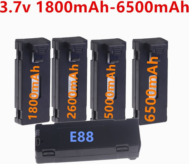 RC.BURST Hochkapazitäts-Modellbatterie für RC Quadcopter Drohnen, 3,7V 1800mAh 5000mAh 6500mAh, Schwarz - Bild 1