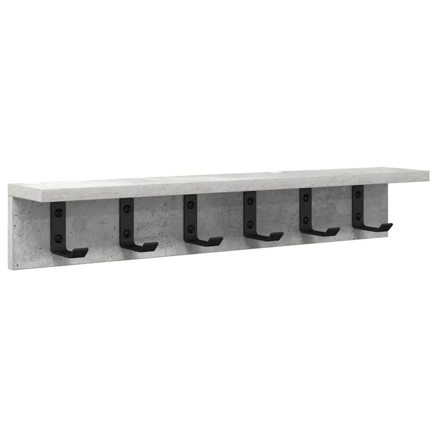 vidaXL Wandmontierter Nachttisch in Betongrau, modern, Breite: 60 cm, Tiefe: 10,5 cm, Höhe: 10,5 cm - Bild 2