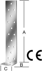 VORMANN Zuganker aus sendzimirverzinktem Stahl in Silber, B/T/H: 200 x 40 x 40 mm, Stärke: 2 mm - Bild 1