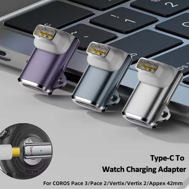 COROS USB-C Ladekabel Adapter für Tempo Pro Smartwatch in Silber - Bild 1