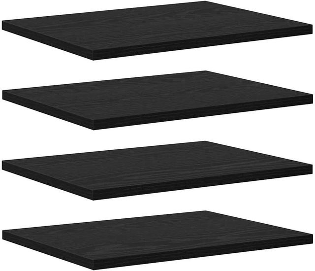 vidaXL Regalbrett Set aus 4 Stück, Schwarz, Holzwerkstoff, B: 40 cm, T: 30 cm, H: 1,5 cm - Bild 1