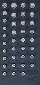BGS Bit-Einsatz-Satz für Werkstattwageneinlage 1/3, 36-teilig, Antrieb 12,5 mm (1/2 Zoll), Farbe: Anthrazit - Bild 1