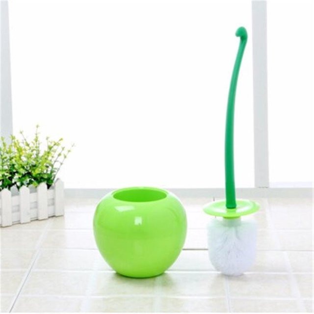 MENGN Top Toilettenbürste und Halter-Set in Kirschform, grün, Kunststoff, freistehend, Höhe: 38,0 cm, Breite: 13,0 cm, Tiefe: 13,0 cm - Bild 1
