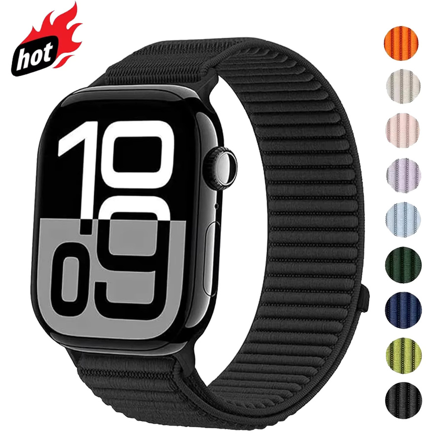 RWBANDS Uhrenarmband Nylon-Schlaufenarmband, Schwarz, Unisex - Bild 7