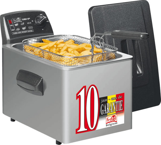 Fritel Turbo SF 4551 Fritteuse aus Edelstahl in Silber mit 5 l Kapazität und Cold Zone - Bild 1