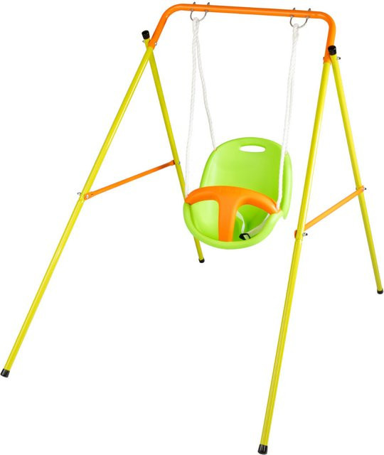 Trigano Babyschaukel aus Metall und Kunststoff, Grün-Orange, Höhe: 120 cm - Bild 1