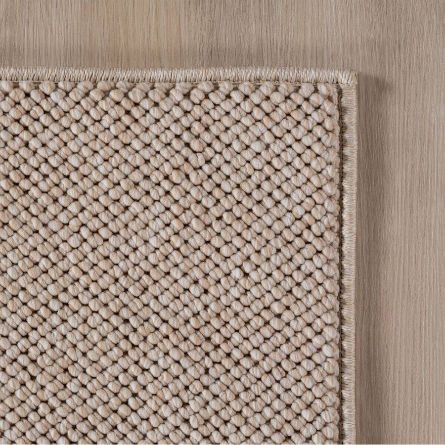 Ayyildiz Kurzflorteppich Helix rund beige Durchmesser: 160 cm - Bild 1