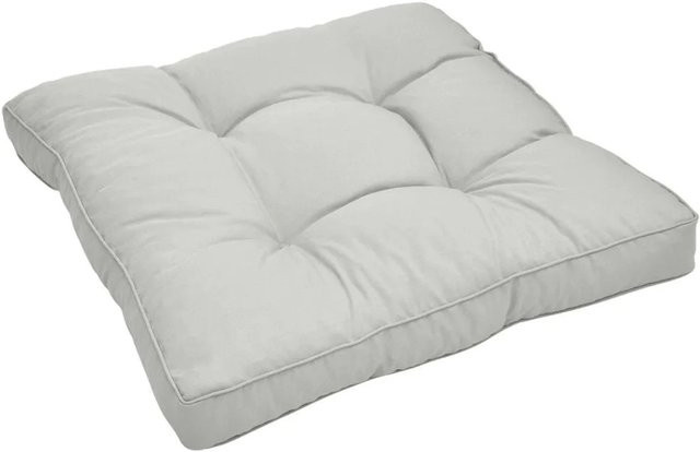 Beautissu Xluna Loungekissen Sitz quadratisch Hellgrau B: 70 cm, T: 70 cm, H: 10 cm - Bild 1