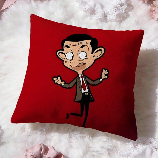 Cartoon M-Herr. BeanS Kissenbezug Premium Komfort Wendbarer Kissenbezug mit Zwei-in-Einem-Design, B/B: 50 x 50 cm - Bild 1