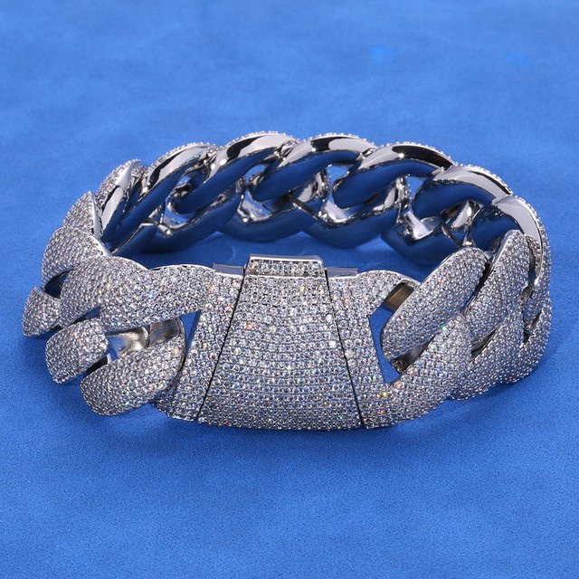 ESKEEM Armband, Edelstahl, Silber, Zirkonia, Herren, 24 mm - Bild 1